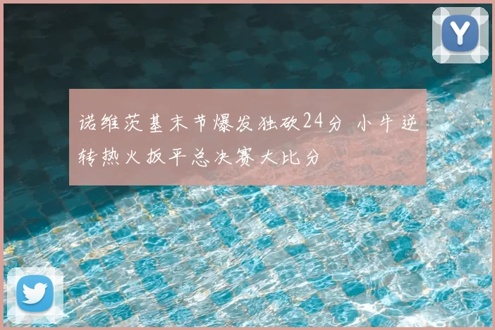 诺维茨基末节爆发独砍24分 小牛逆转热火扳平总决赛大比分
